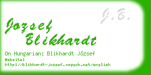 jozsef blikhardt business card