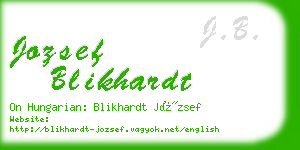 jozsef blikhardt business card